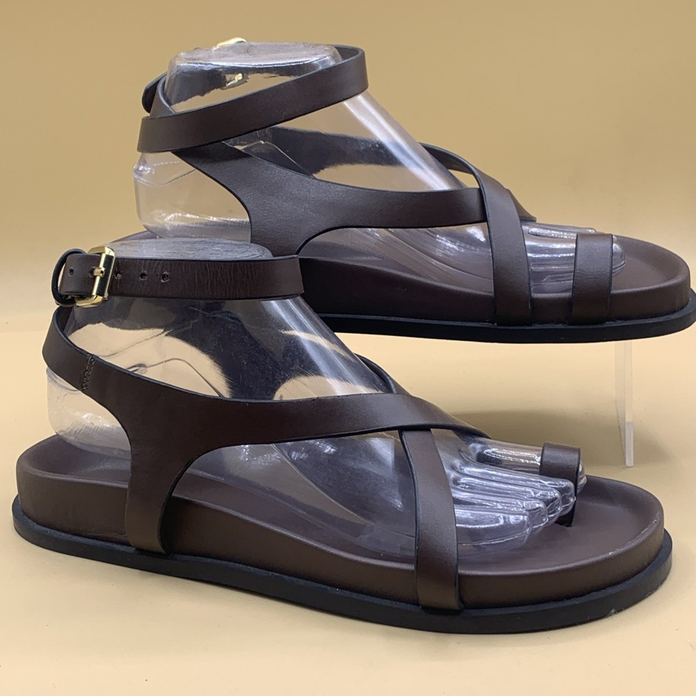 A.Emery Jalen Slim Leather Sandals - Size EU 39/US 8